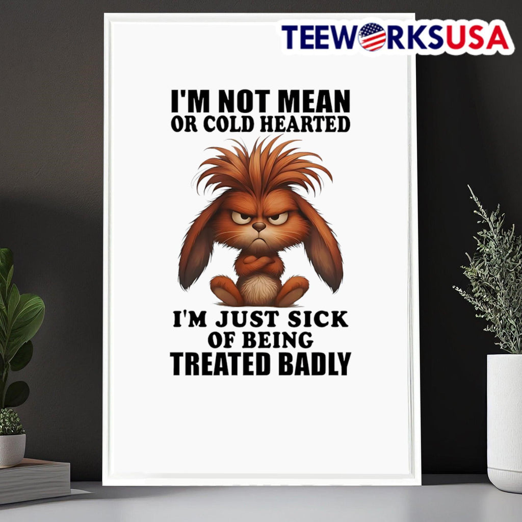Bunny I'm not mean or cold hearted just sick of being - Adult & Kids T-Shirts, Sweatshirts & Hoodies apparel design preview 6