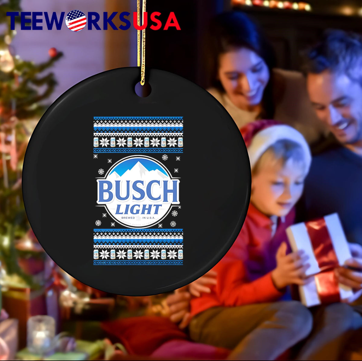 Busch Light ugly christmas - Adult & Kids T-Shirts, Sweatshirts & Hoodies apparel design preview 4