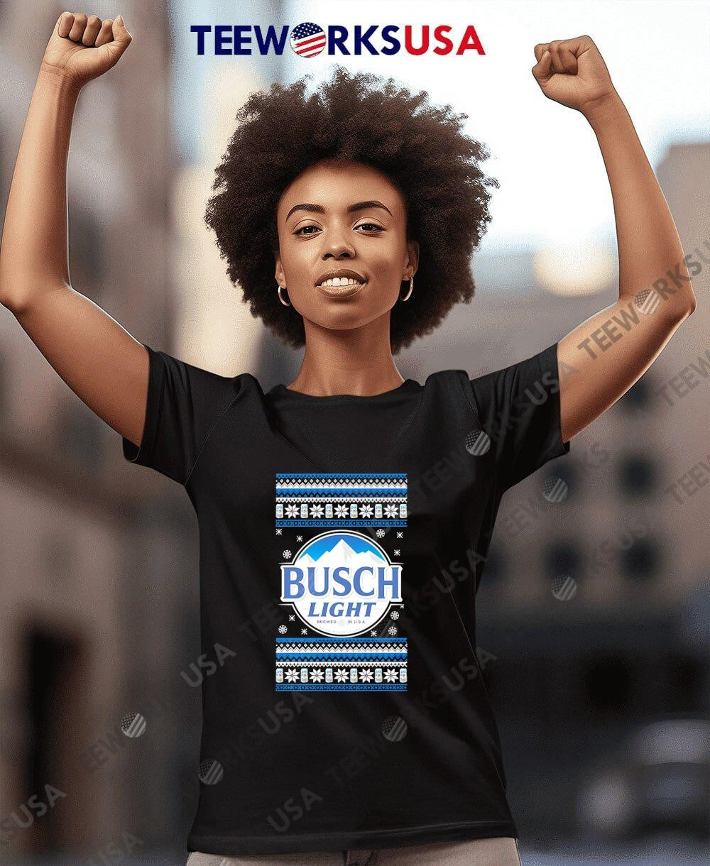 Busch Light ugly christmas - Adult & Kids T-Shirts, Sweatshirts & Hoodies apparel design preview 7