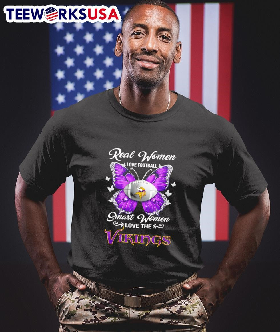 Butterfly real women love football smart the - Adult & Kids T-Shirts, Sweatshirts & Hoodies apparel design preview 1