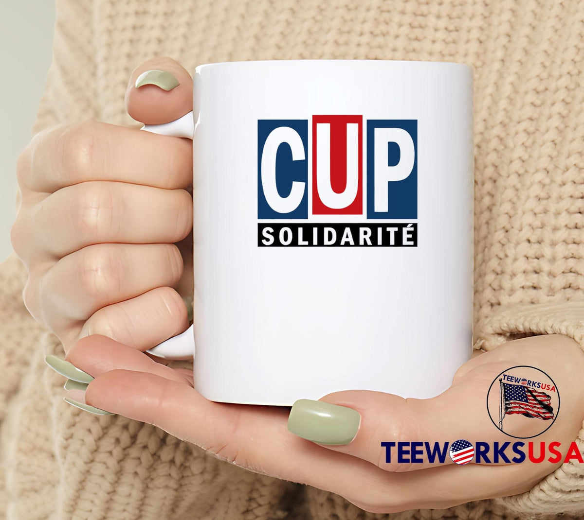 CUP Solidarity Red White Blue Logo - Adult & Kids T-Shirts, Sweatshirts & Hoodies apparel design preview 4