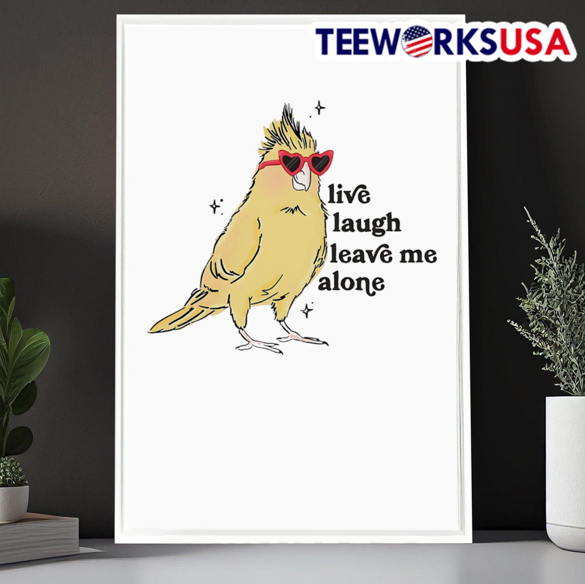 Cacatuidae live laugh leave me alone - Adult & Kids T-Shirts, Sweatshirts & Hoodies apparel design preview 6
