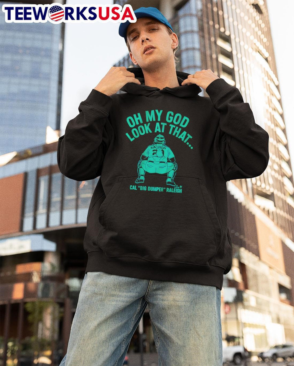 Cal raleigh look at that big dumper - Adult & Kids T-Shirts, Sweatshirts & Hoodies apparel design preview 3