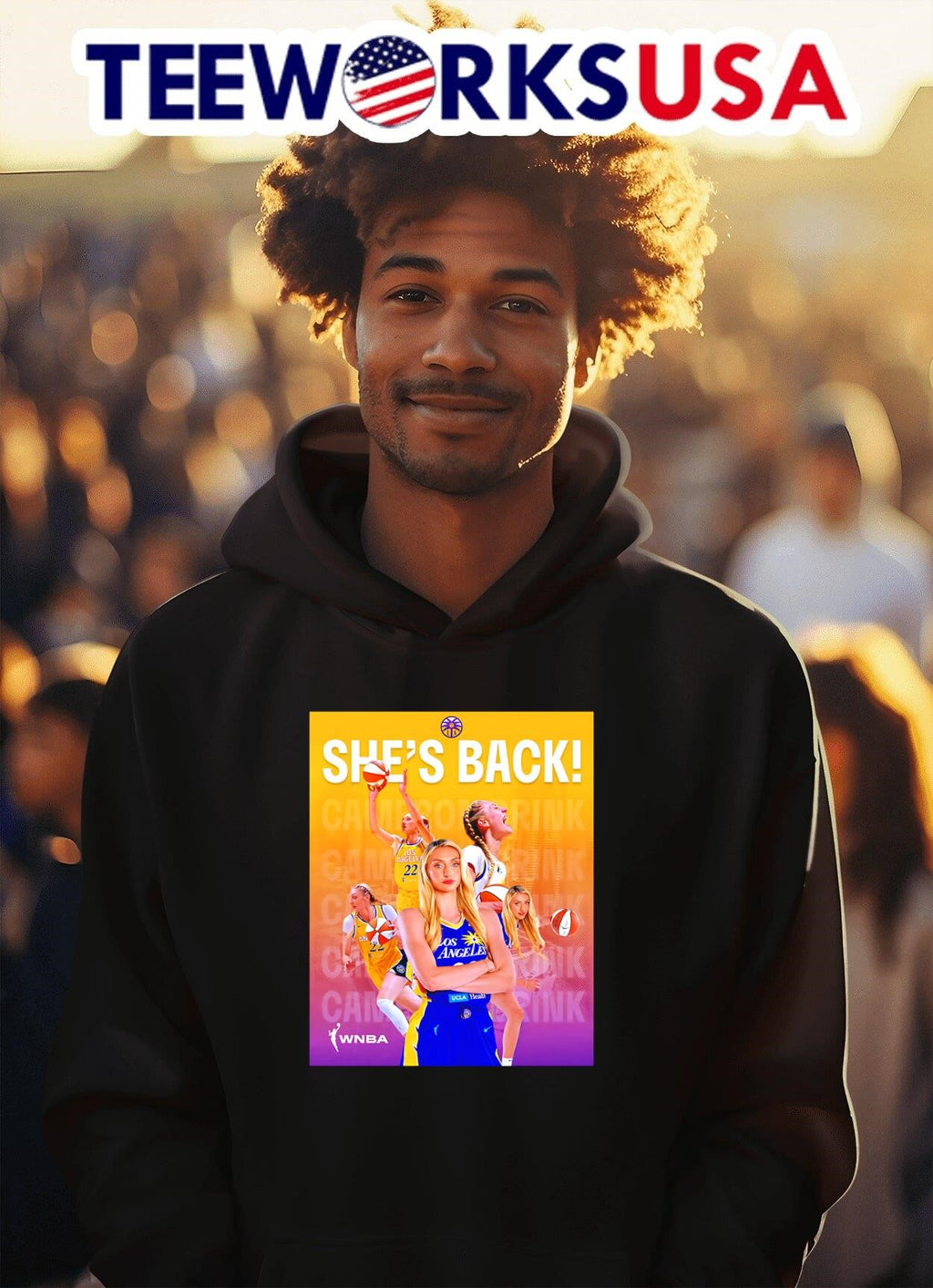 Cameron Brink she's back - Adult & Kids T-Shirts, Sweatshirts & Hoodies apparel design preview 2