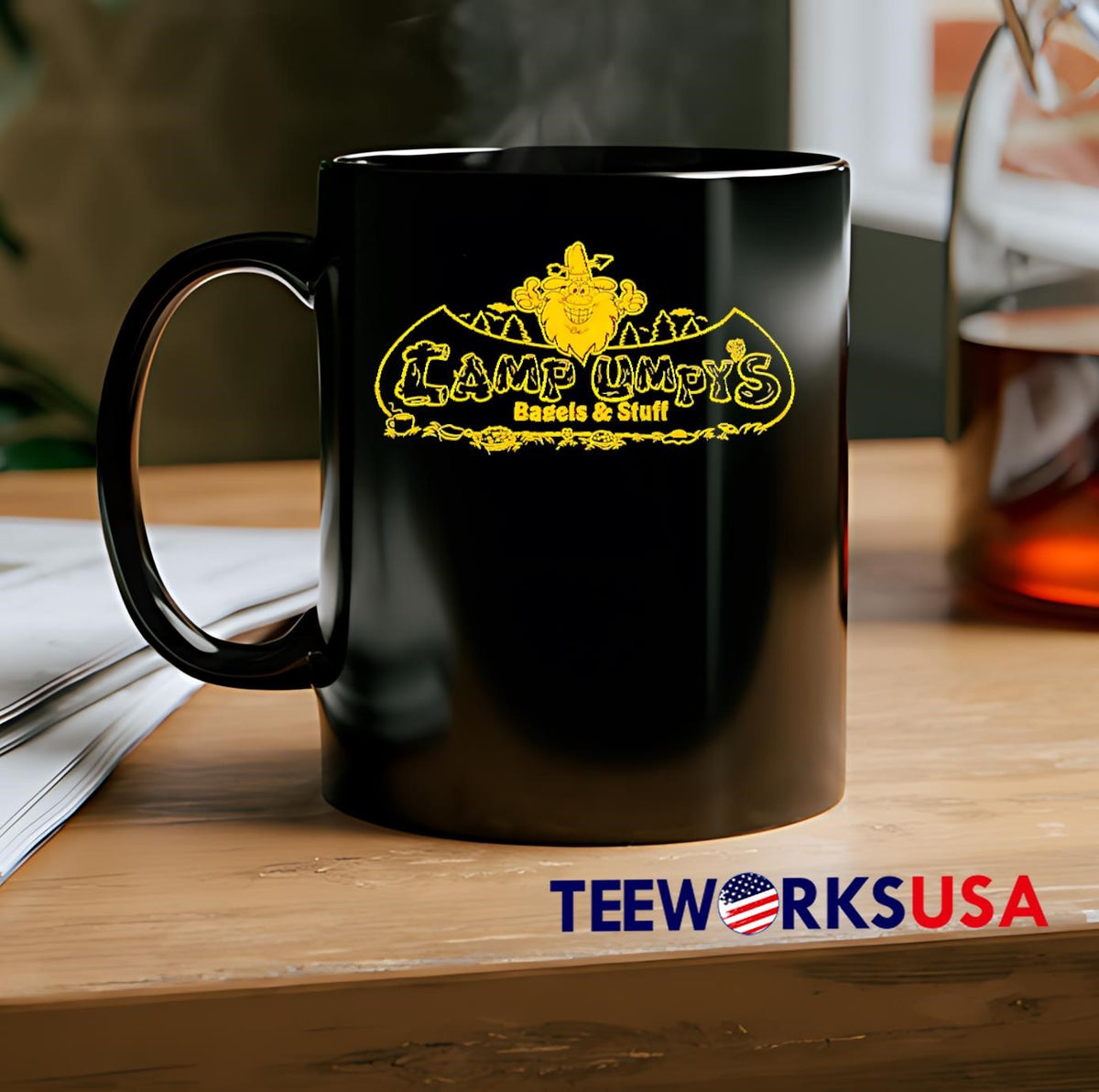 Camp Umpy's Bagels Stuff logo - Adult & Kids T-Shirts, Sweatshirts & Hoodies apparel design preview 2