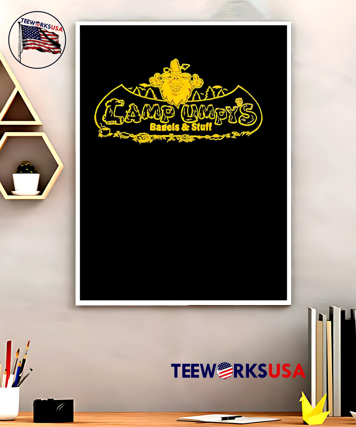 Camp Umpy's Bagels Stuff logo - Adult & Kids T-Shirts, Sweatshirts & Hoodies apparel design preview 5
