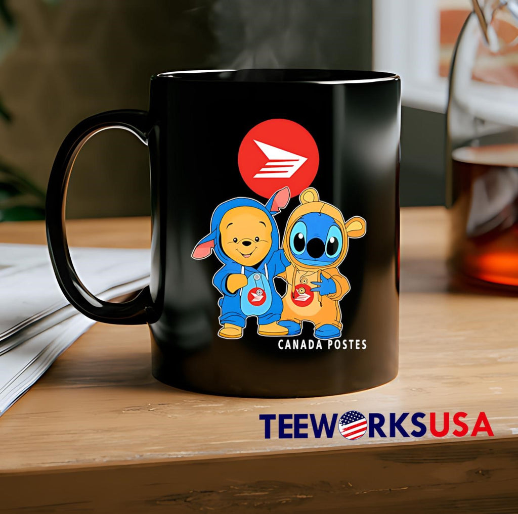 Canada post pooh and stitch friends - Adult & Kids T-Shirts, Sweatshirts & Hoodies apparel design preview 2