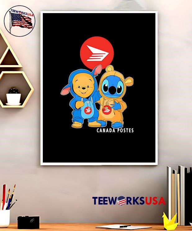 Canada post pooh and stitch friends - Adult & Kids T-Shirts, Sweatshirts & Hoodies apparel design preview 5