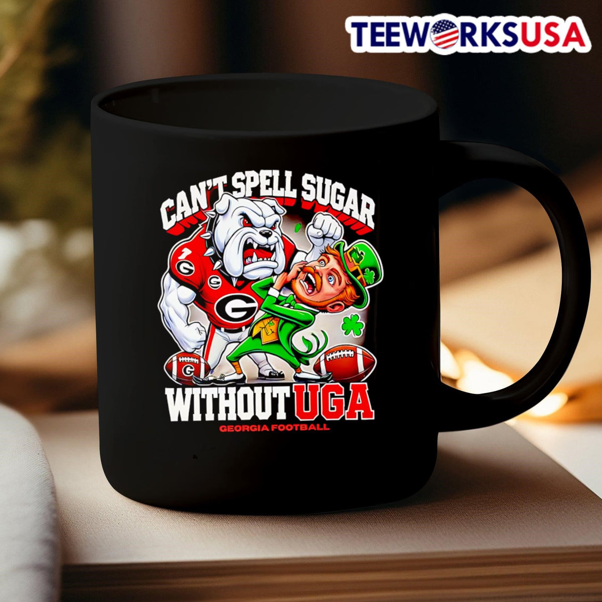 Can't spell sugar without UGA Georgia football mascot - Adult & Kids T-Shirts, Sweatshirts & Hoodies apparel design preview 3