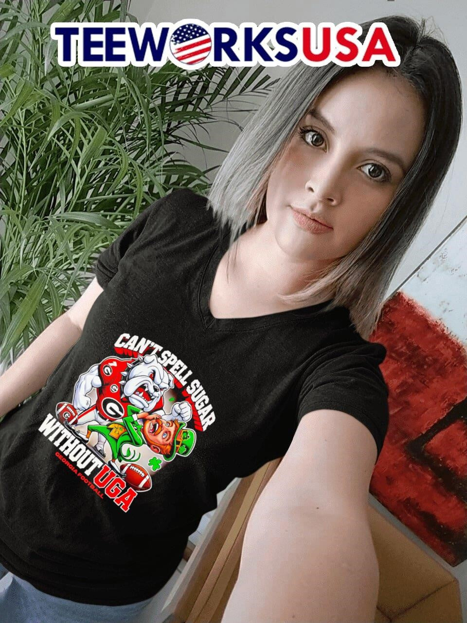 Can't spell sugar without UGA Georgia football mascot - Adult & Kids T-Shirts, Sweatshirts & Hoodies apparel design preview 7