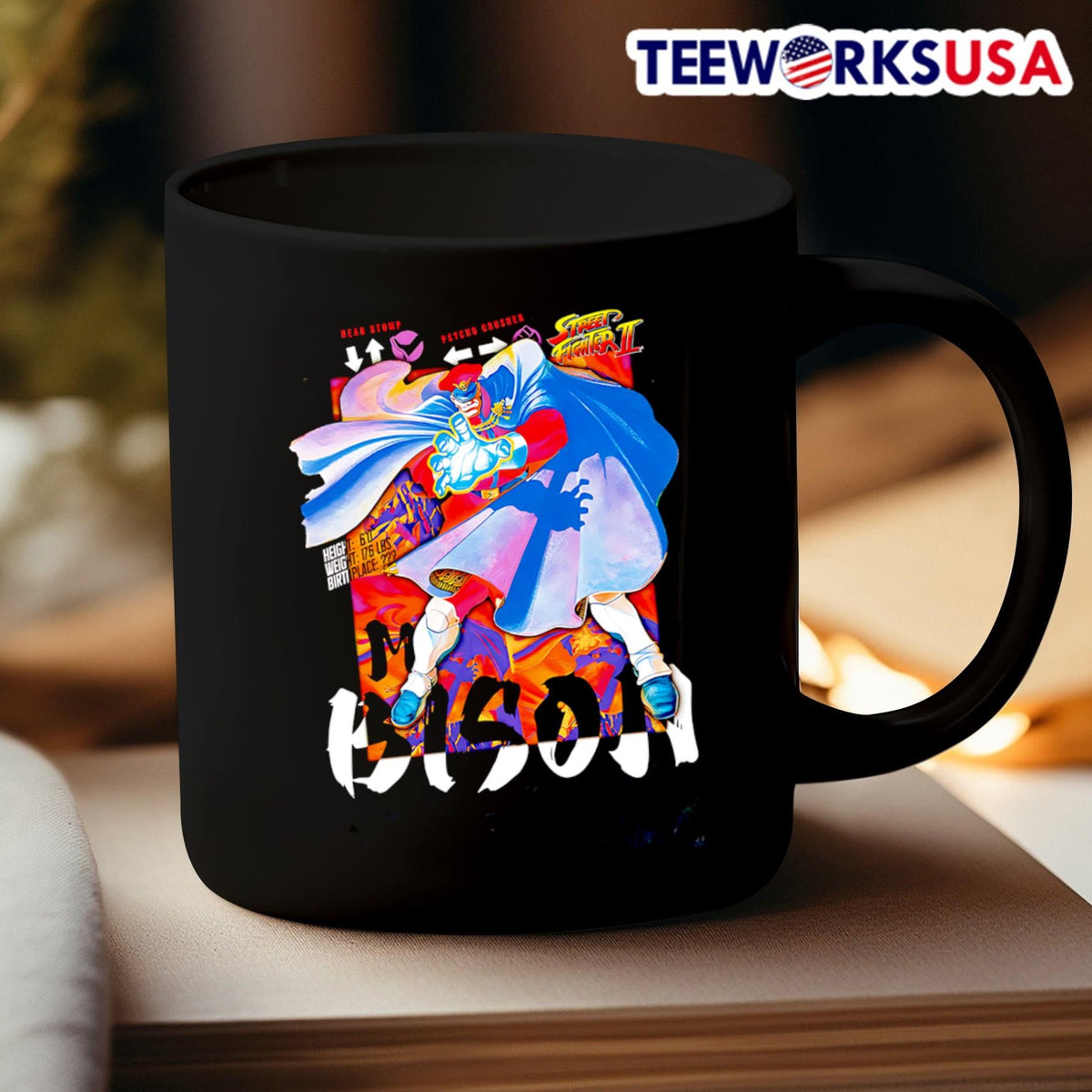 Capcom Street Fighter II M Bison - Adult & Kids T-Shirts, Sweatshirts & Hoodies apparel design preview 3