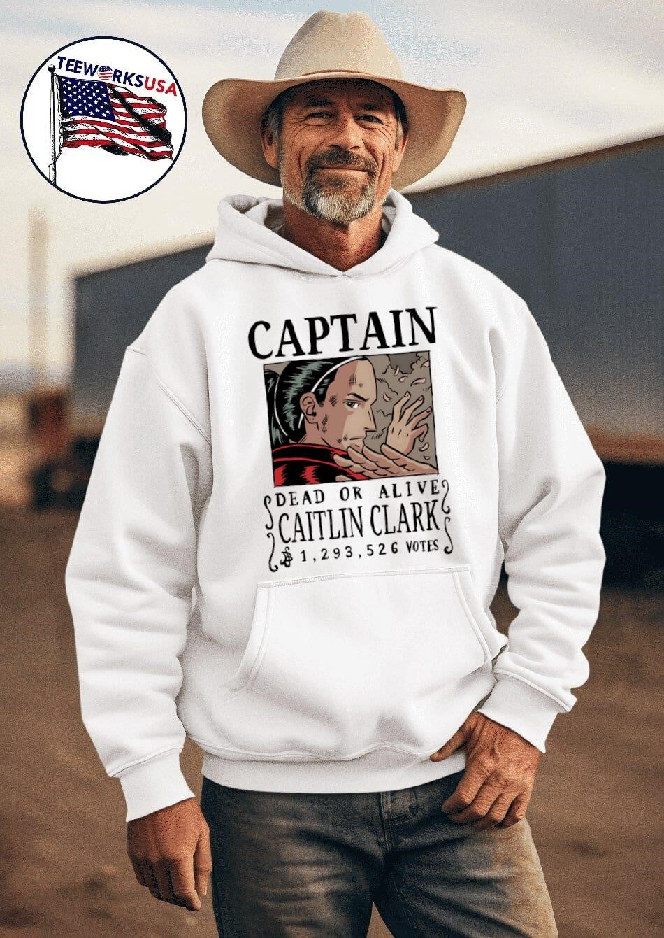 Captain Caitlin Clark dead or alive - Adult & Kids T-Shirts, Sweatshirts & Hoodies apparel design preview 2