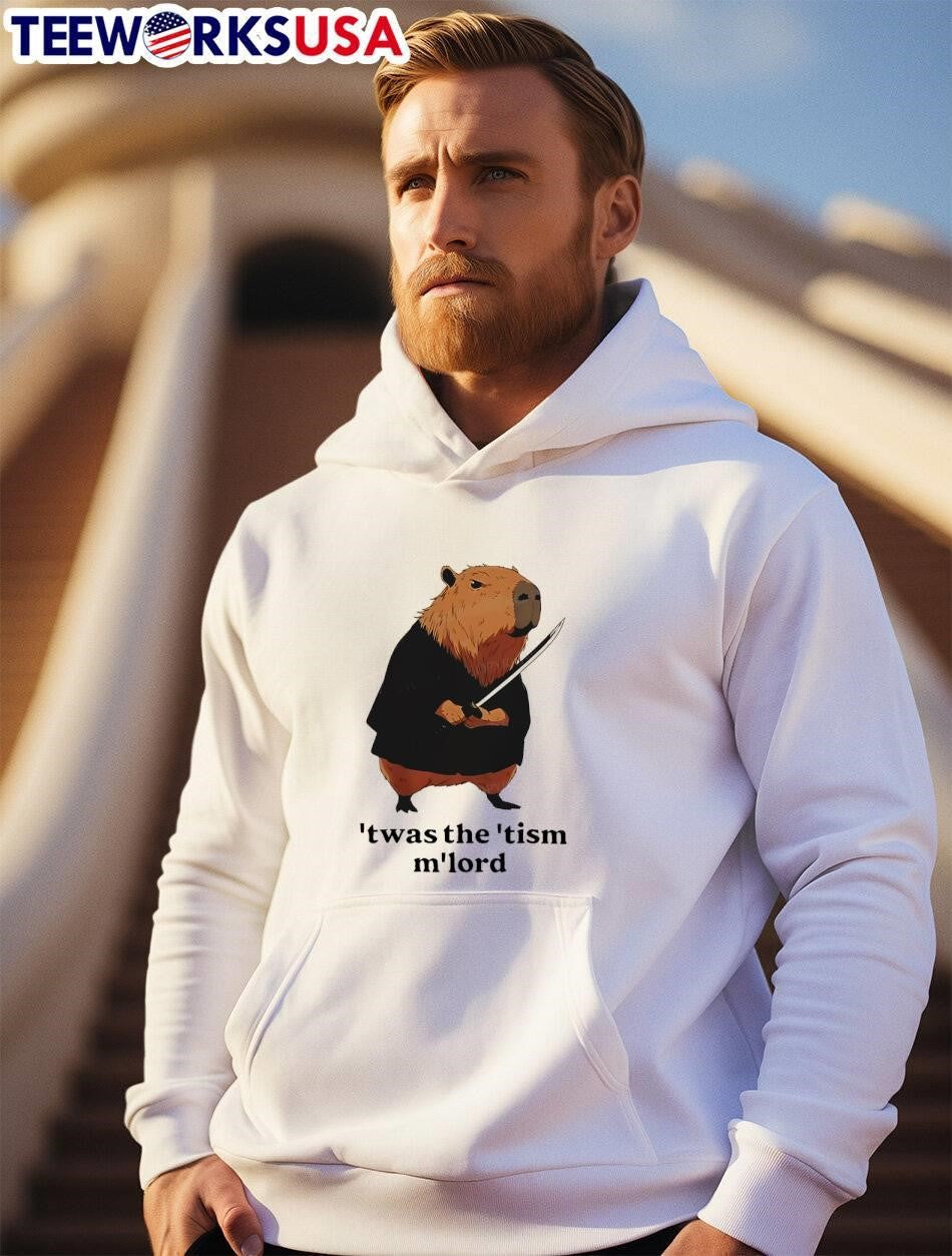 Capybara 'twas the 'tism m'lord - Adult & Kids T-Shirts, Sweatshirts & Hoodies apparel design preview 2