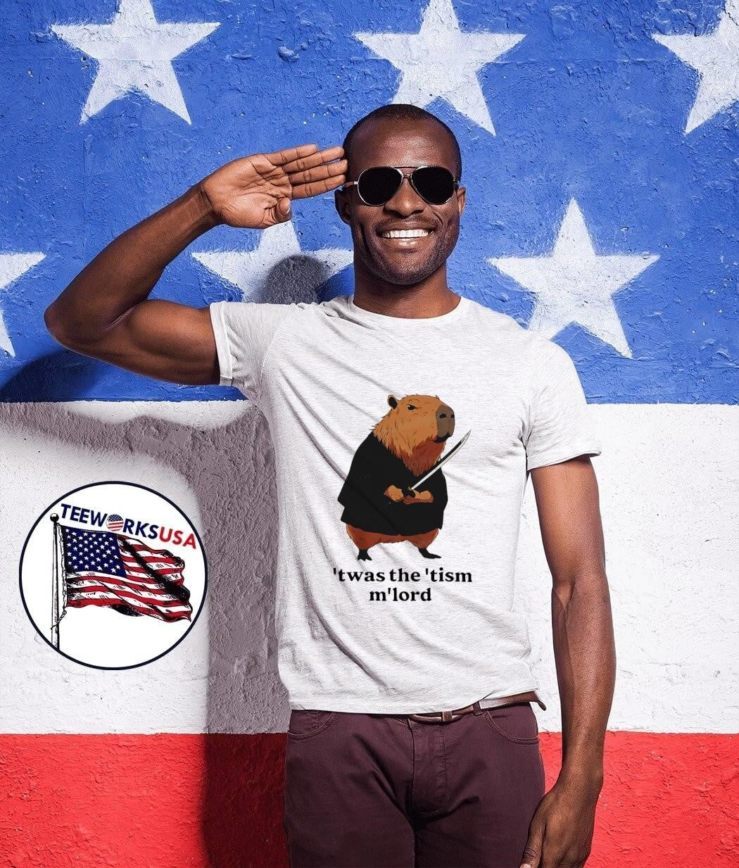 Capybara 'twas the 'tism m'lord - Adult & Kids T-Shirts, Sweatshirts & Hoodies apparel design preview 1
