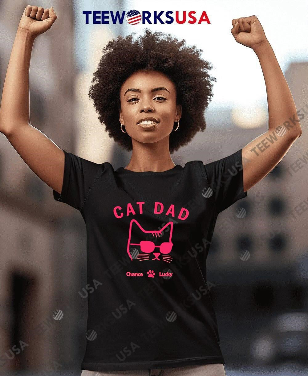 Cat Dad Chance Lucky - Adult & Kids T-Shirts, Sweatshirts & Hoodies apparel design preview 8