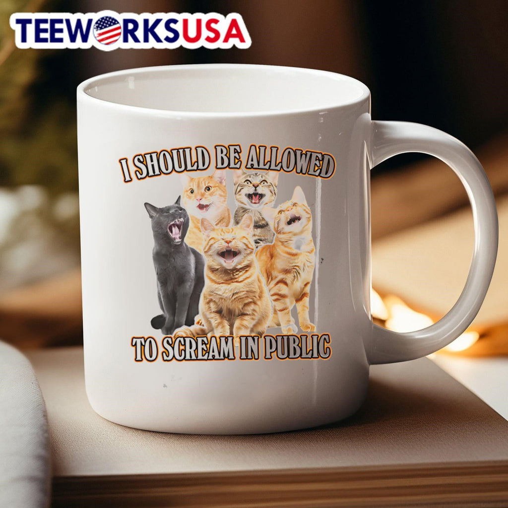 Cat I should be allowed to scream in public - Adult & Kids T-Shirts, Sweatshirts & Hoodies apparel design preview 4