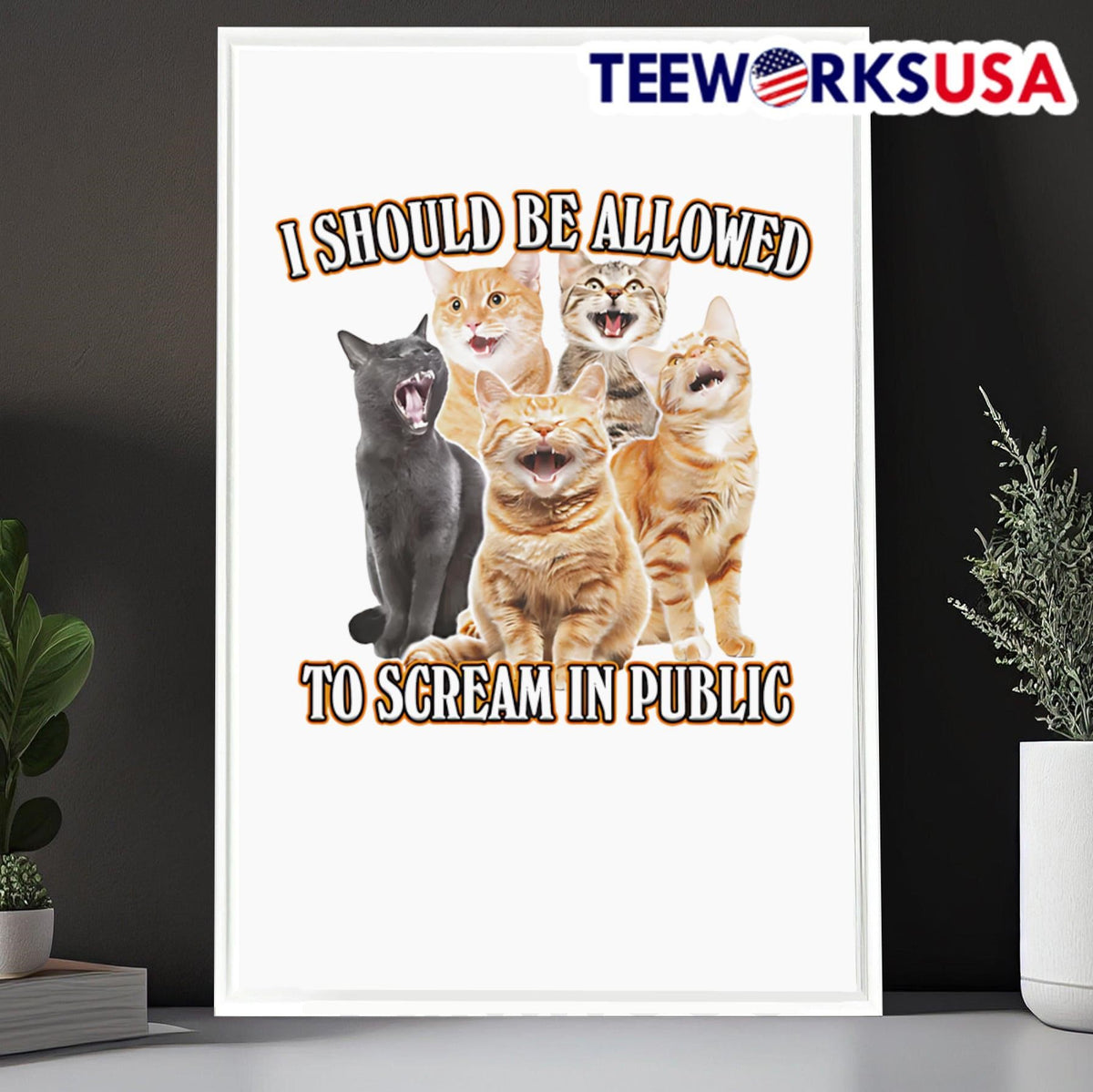 Cat I should be allowed to scream in public - Adult & Kids T-Shirts, Sweatshirts & Hoodies apparel design preview 6