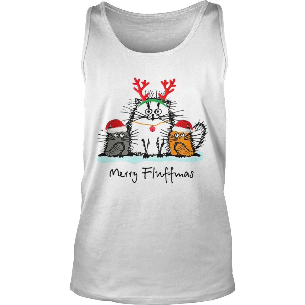 Cat Merry Fluffmas - Adult & Kids T-Shirts, Sweatshirts & Hoodies apparel design preview 3