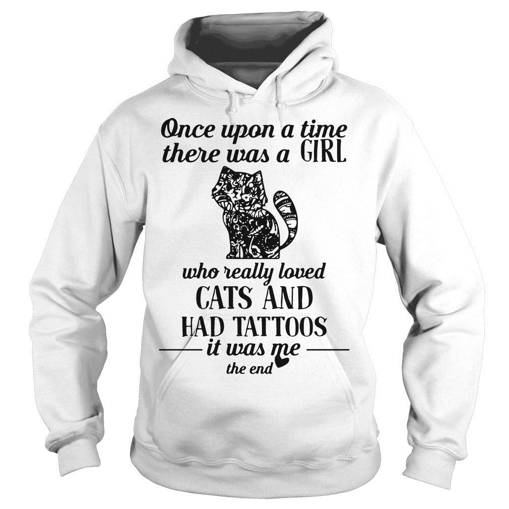 Cat Once Upon a time there was girl who really loved - Adult & Kids T-Shirts, Sweatshirts & Hoodies apparel design preview 4