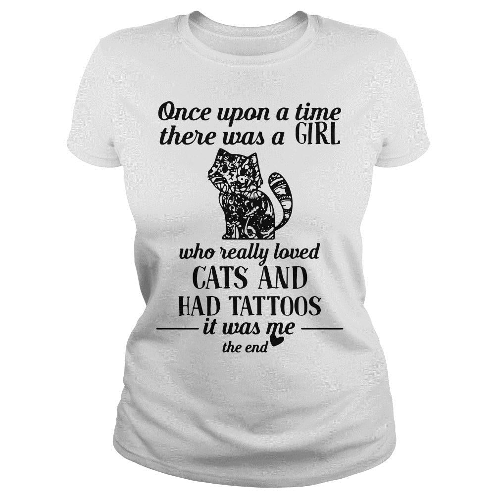 Cat Once Upon a time there was girl who really loved - Adult & Kids T-Shirts, Sweatshirts & Hoodies apparel design preview 2