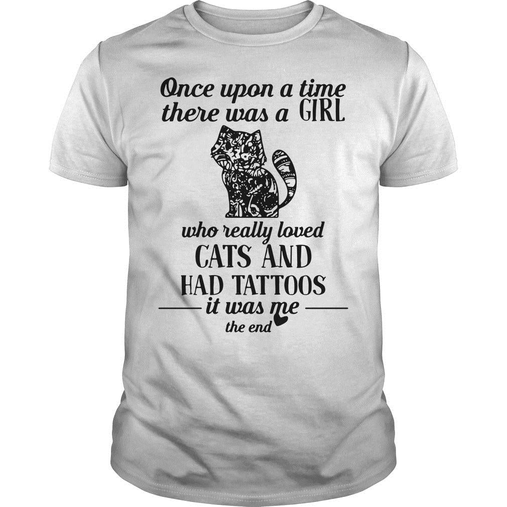 Cat Once Upon a time there was girl who really loved - Adult & Kids T-Shirts, Sweatshirts & Hoodies apparel design preview 1