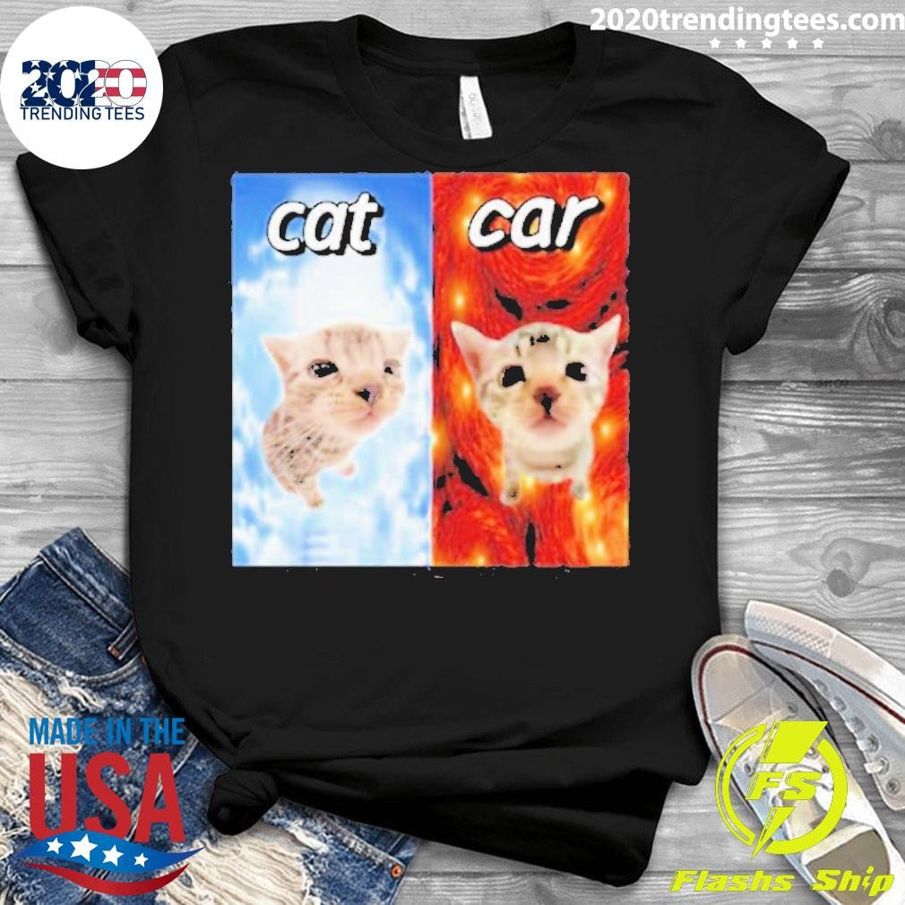 Cat Vs Car Cringey - Adult & Kids T-Shirts, Sweatshirts & Hoodies apparel design preview 3