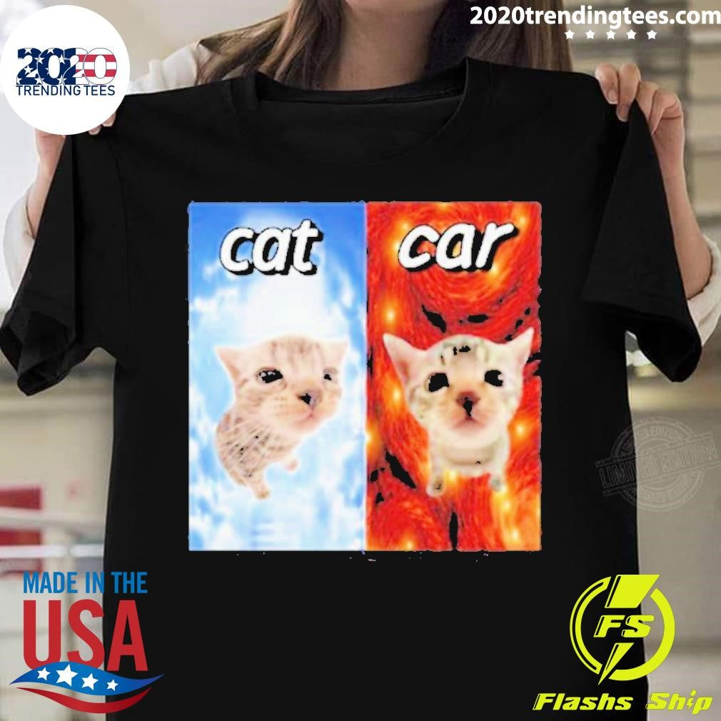 Cat Vs Car Cringey - Adult & Kids T-Shirts, Sweatshirts & Hoodies apparel design preview 1