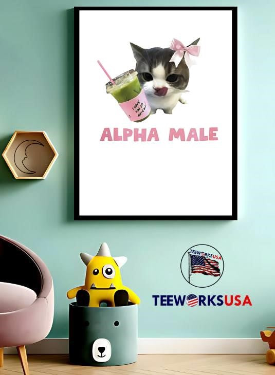 Cat meme alpha male - Adult & Kids T-Shirts, Sweatshirts & Hoodies apparel design preview 3