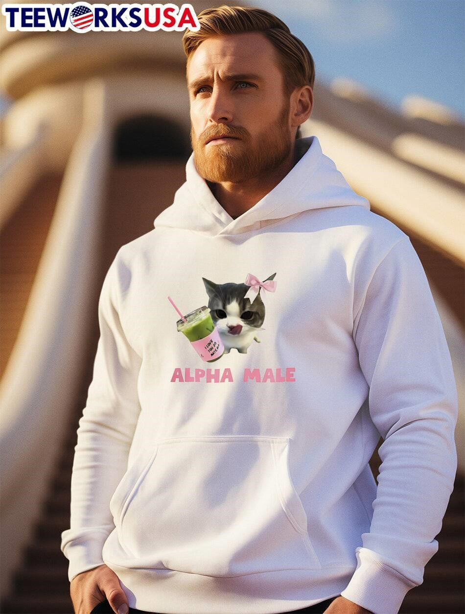 Cat meme alpha male - Adult & Kids T-Shirts, Sweatshirts & Hoodies apparel design preview 2