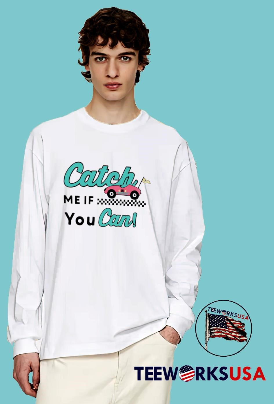 Catch Me If You Can car 01 - Adult & Kids T-Shirts, Sweatshirts & Hoodies apparel design preview 4