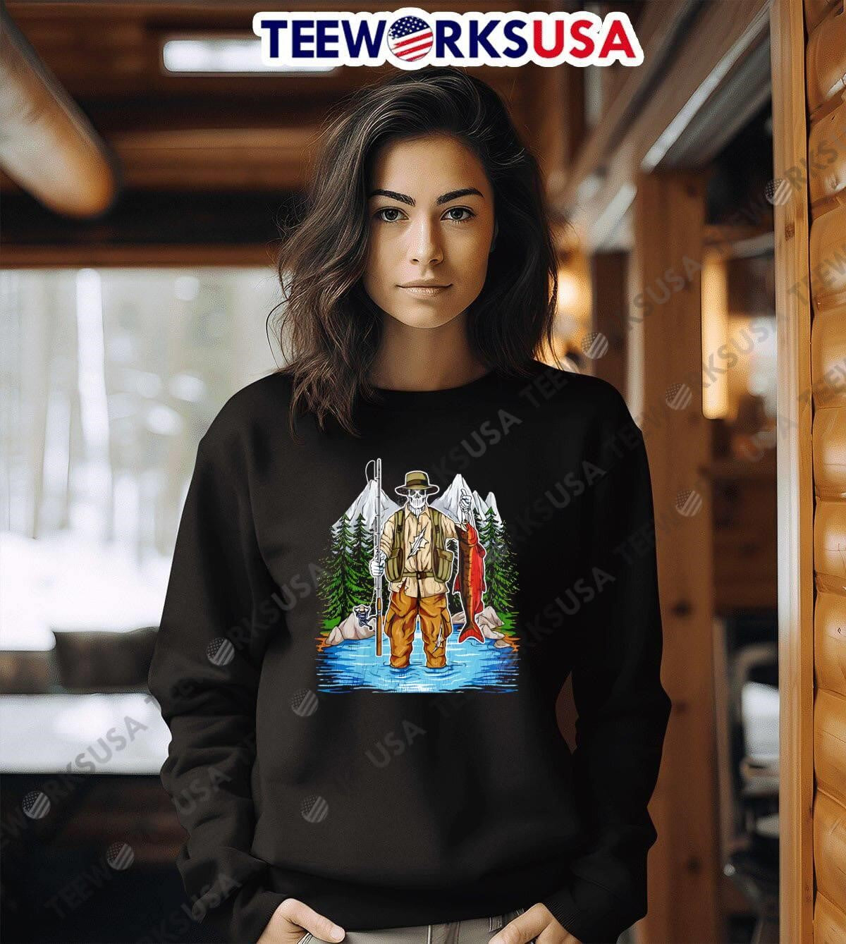 Catch Of The Day Skeleton - Adult & Kids T-Shirts, Sweatshirts & Hoodies apparel design preview 6