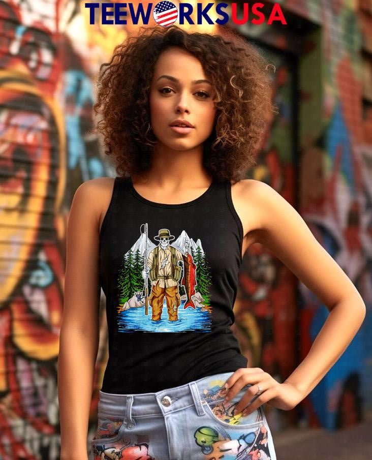 Catch Of The Day Skeleton - Adult & Kids T-Shirts, Sweatshirts & Hoodies apparel design preview 7