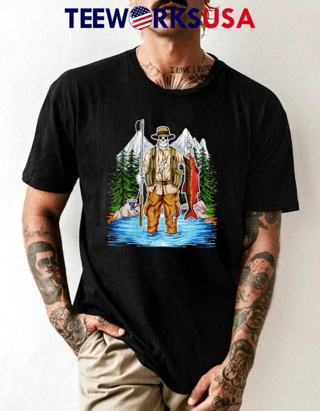 Catch Of The Day Skeleton - Adult & Kids T-Shirts, Sweatshirts & Hoodies apparel design preview 1