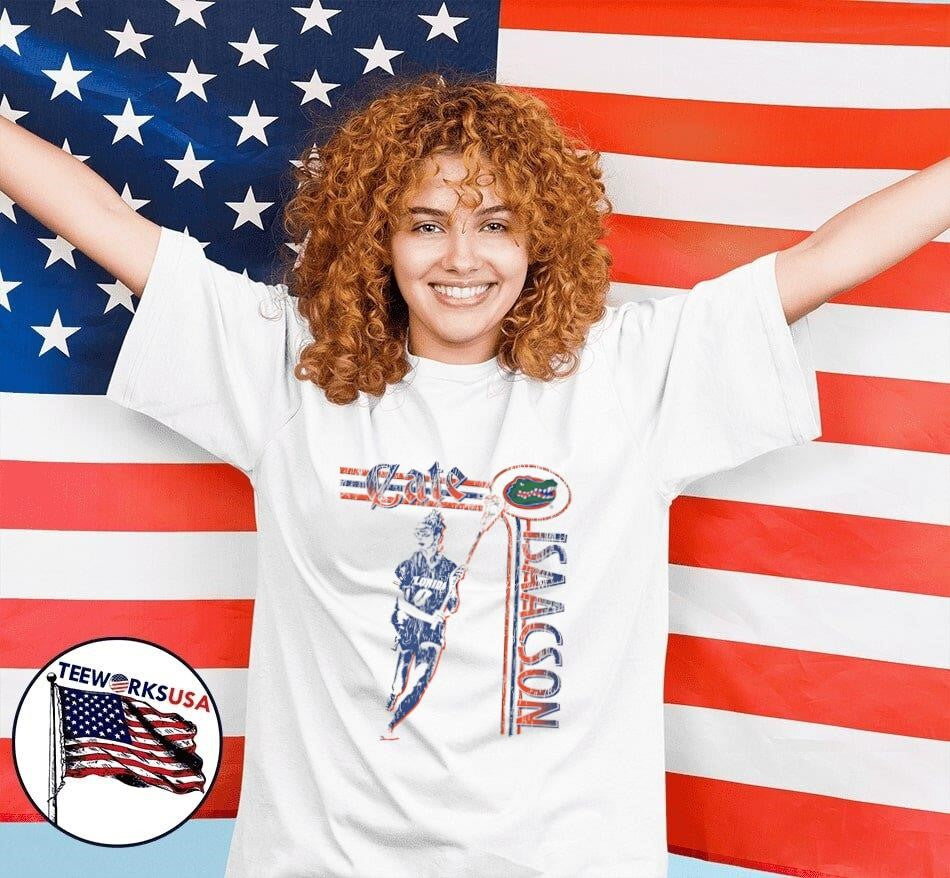 Cate Isaacson Florida lacrosse retro - Adult & Kids T-Shirts, Sweatshirts & Hoodies apparel design preview 7