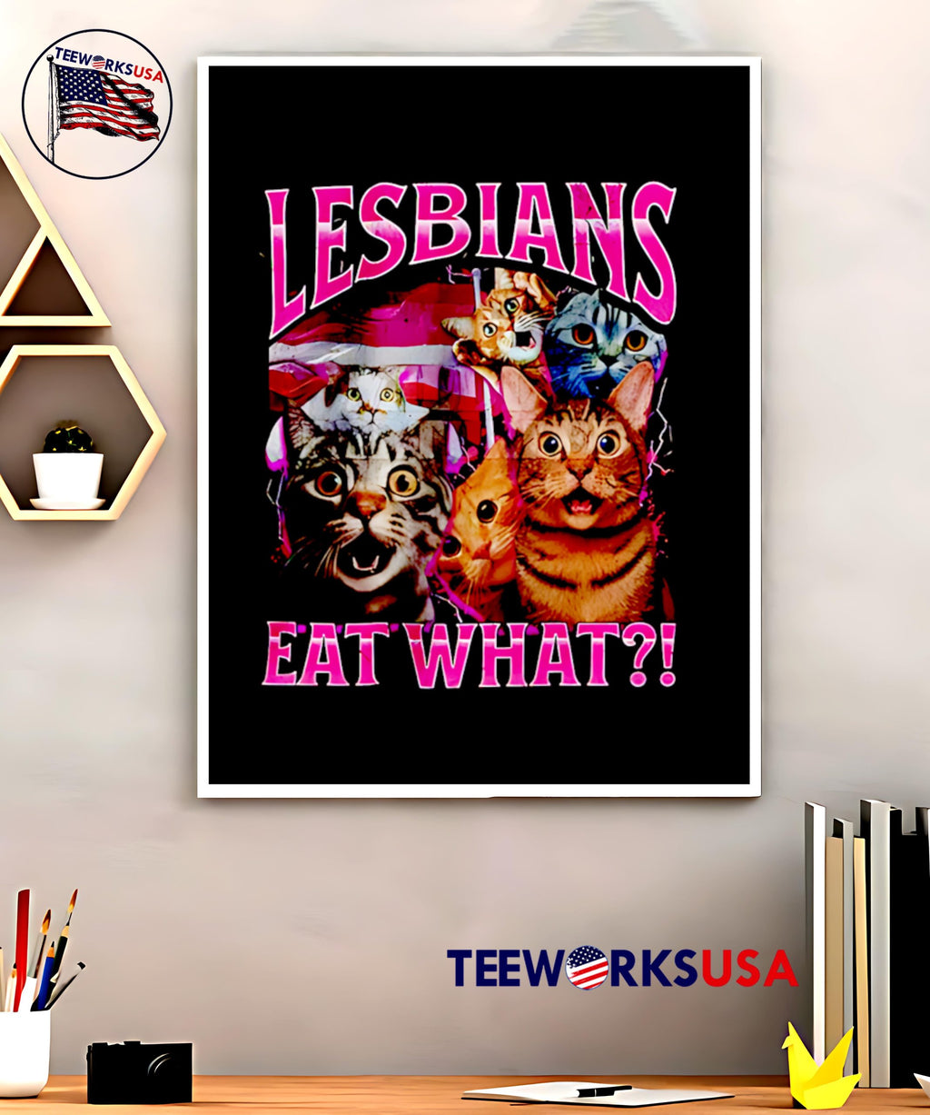 Cats Lesbians Eat What graphic retro - Adult & Kids T-Shirts, Sweatshirts & Hoodies apparel design preview 5