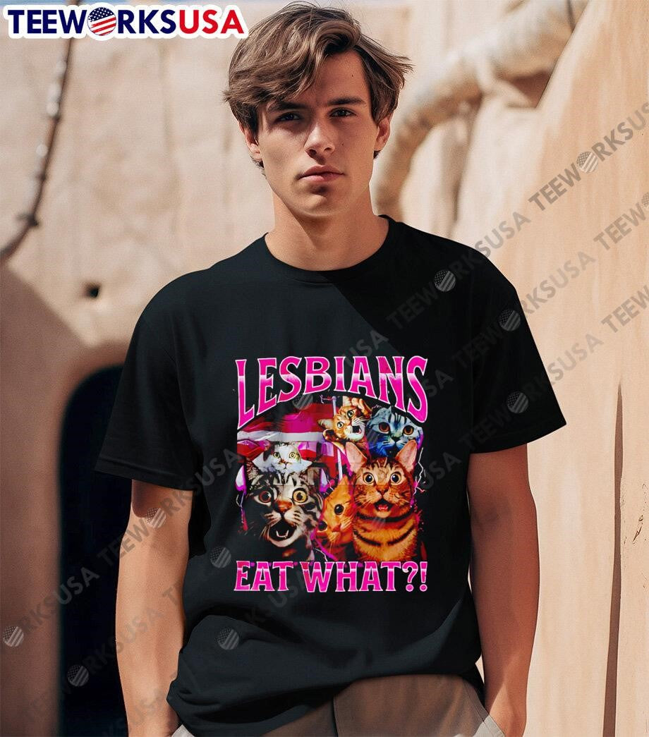 Cats Lesbians Eat What graphic retro - Adult & Kids T-Shirts, Sweatshirts & Hoodies apparel design preview 1