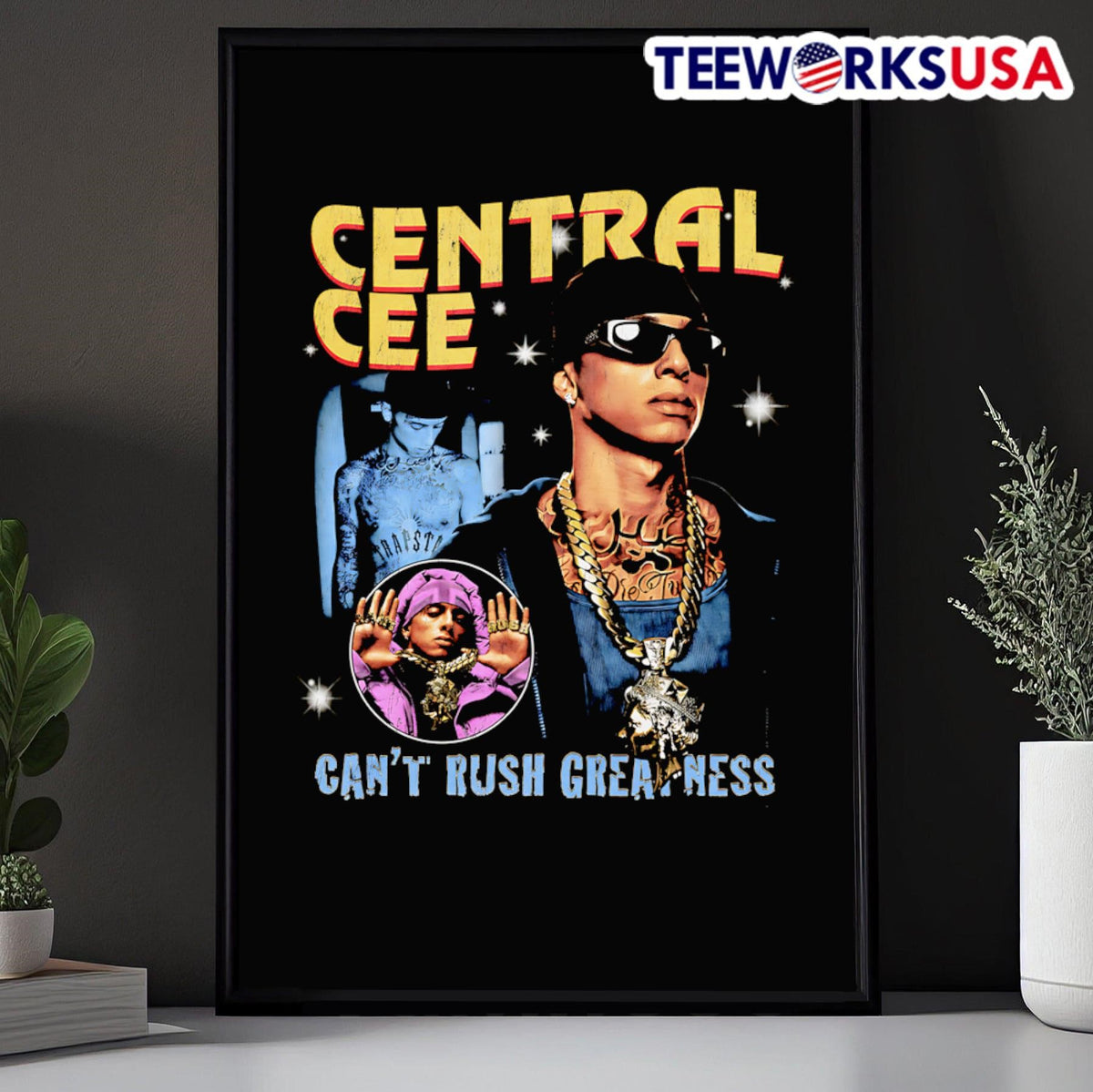 Central Cee can't rush greatness retro - Adult & Kids T-Shirts, Sweatshirts & Hoodies apparel design preview 5