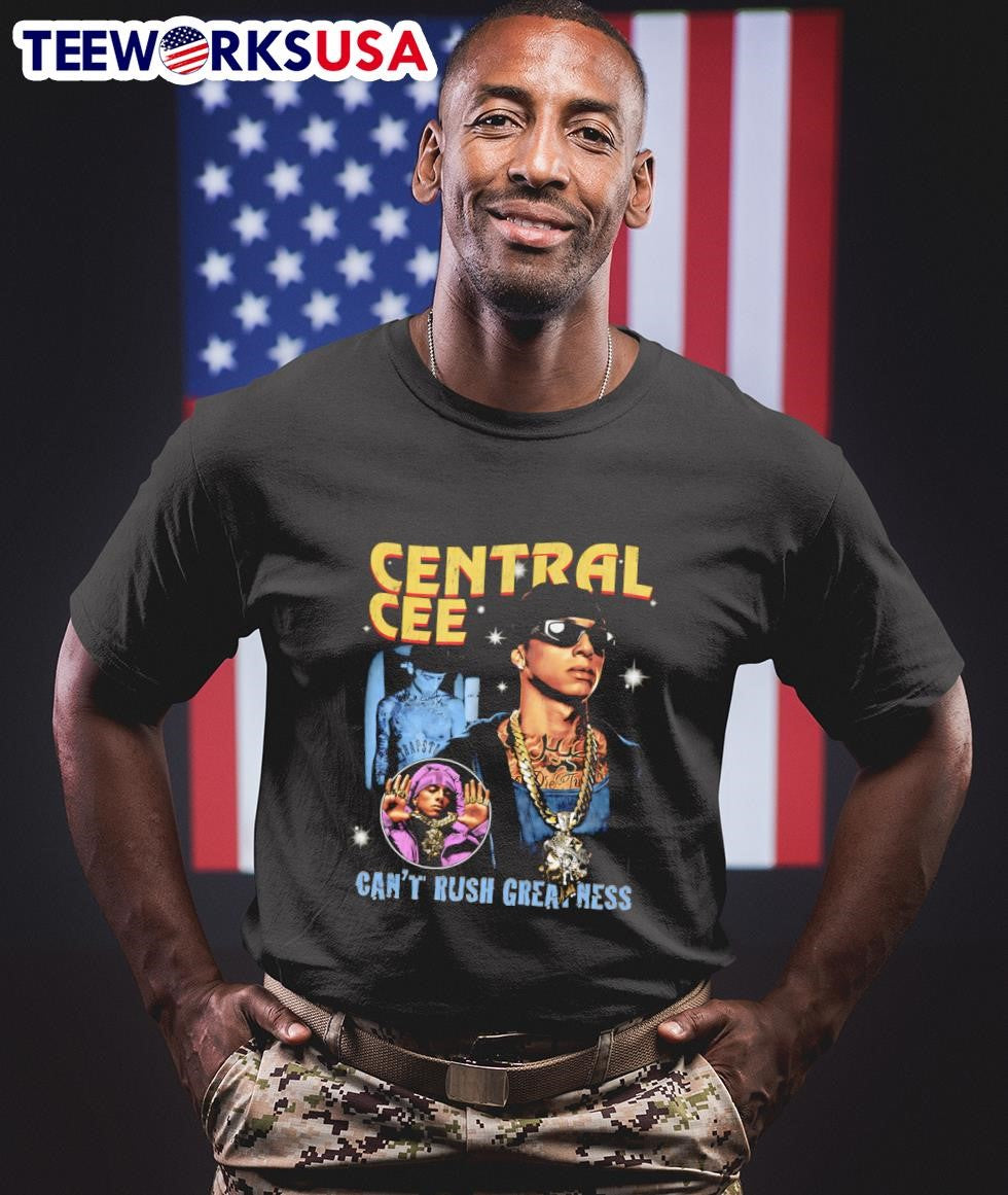 Central Cee can't rush greatness retro - Adult & Kids T-Shirts, Sweatshirts & Hoodies apparel design preview 1