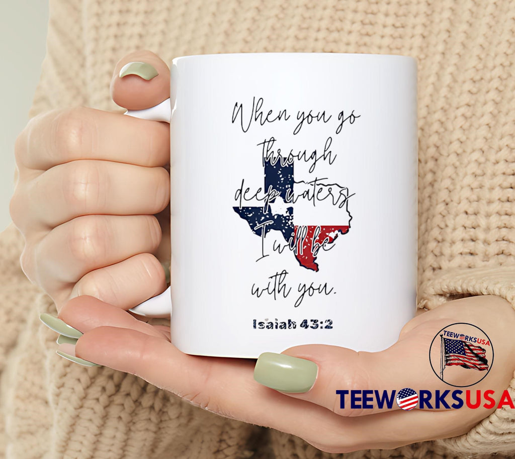 Central Texas flood relief isaiah 43 2 fundraiser - Adult & Kids T-Shirts, Sweatshirts & Hoodies apparel design preview 6