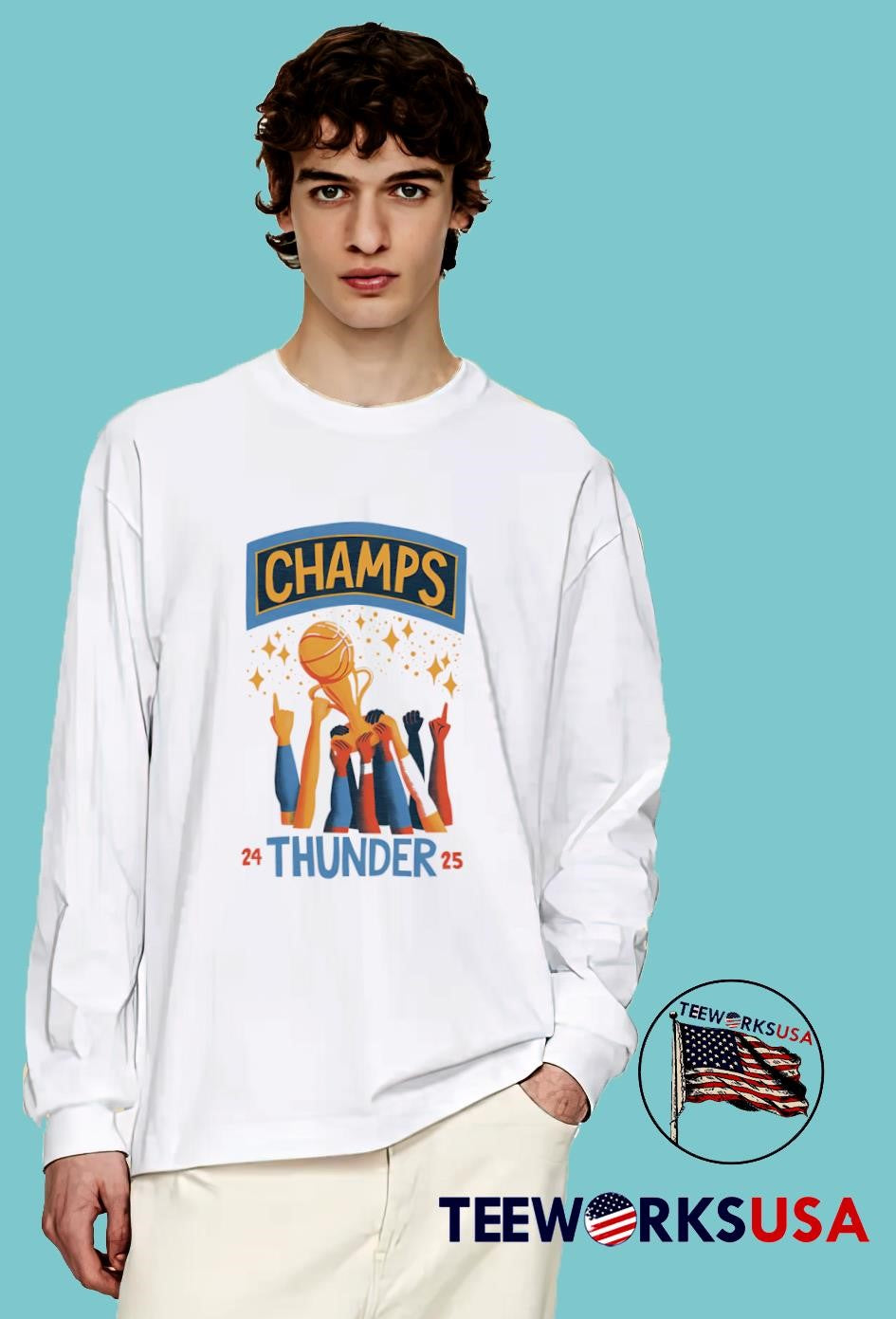 Champs Thunder 24-25 Celebration - Adult & Kids T-Shirts, Sweatshirts & Hoodies apparel design preview 4