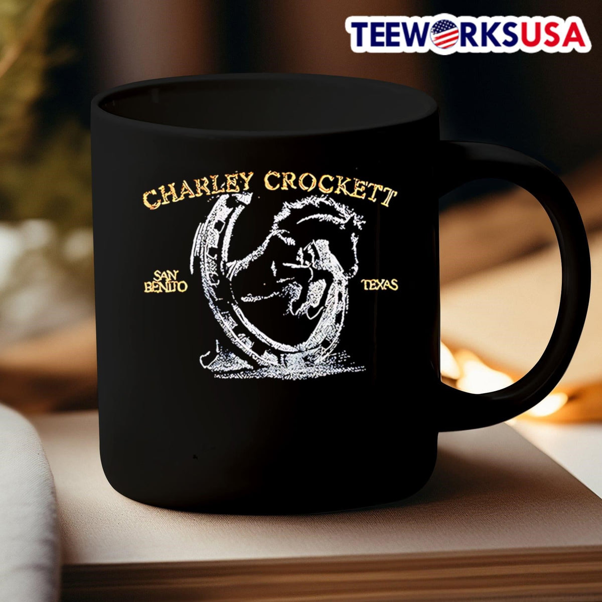 Charley Crockett San Benito Horseshoe - Adult & Kids T-Shirts, Sweatshirts & Hoodies apparel design preview 3