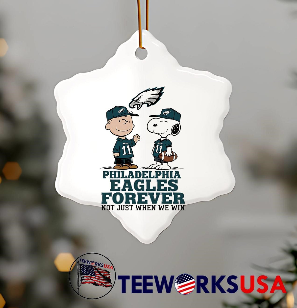 Charlie Brown Snoopy Philadelphia Eagles Forever Not - Adult & Kids T-Shirts, Sweatshirts & Hoodies apparel design preview 7