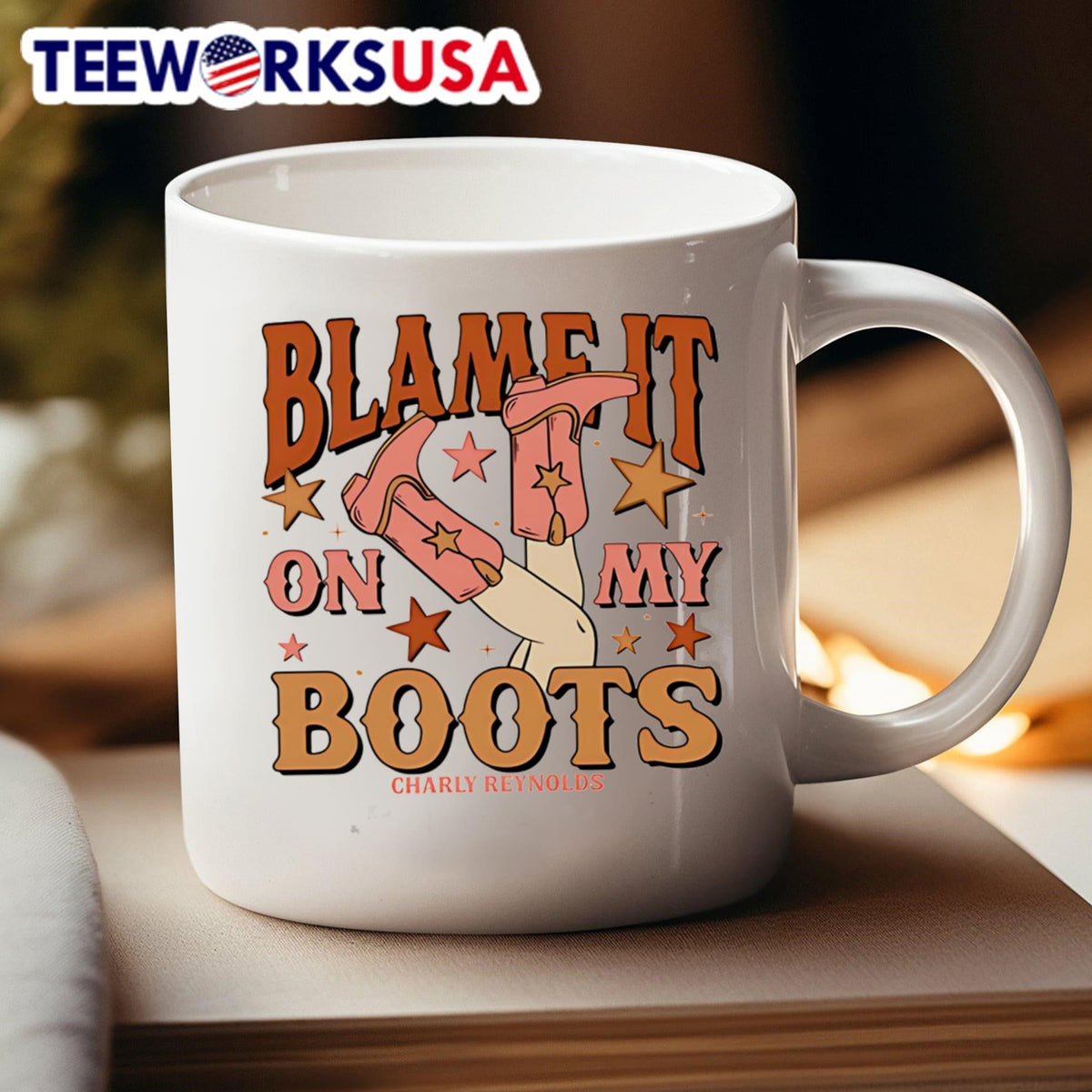 Charly Reynolds blame it on my boots - Adult & Kids T-Shirts, Sweatshirts & Hoodies apparel design preview 4