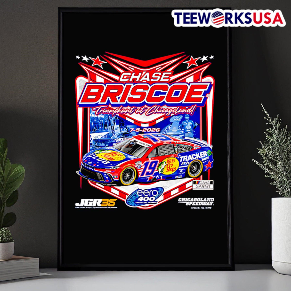 Chase Briscoe 2026 eero 400 Race Winner - Adult & Kids T-Shirts, Sweatshirts & Hoodies apparel design preview 5