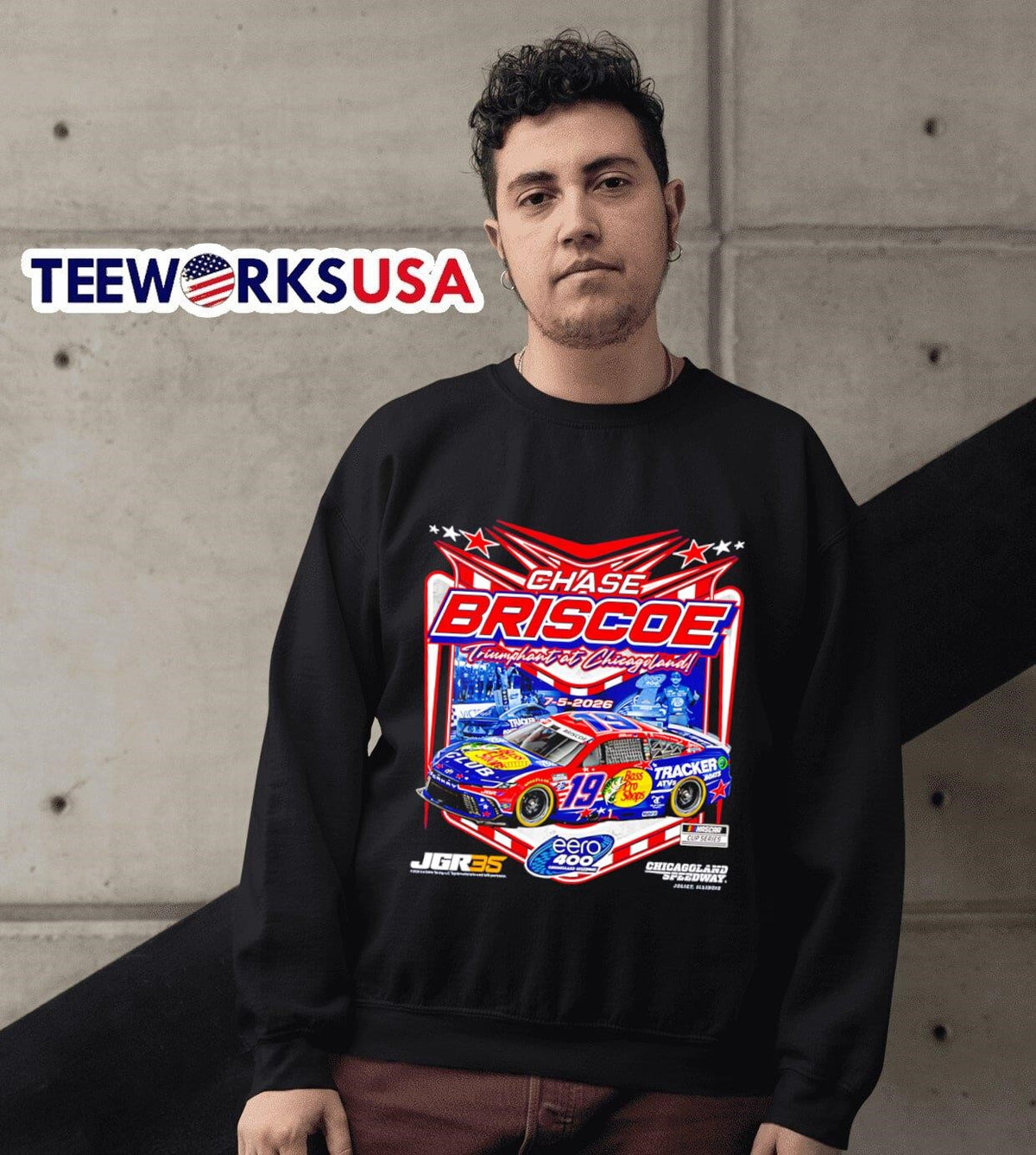 Chase Briscoe 2026 eero 400 Race Winner - Adult & Kids T-Shirts, Sweatshirts & Hoodies apparel design preview 6