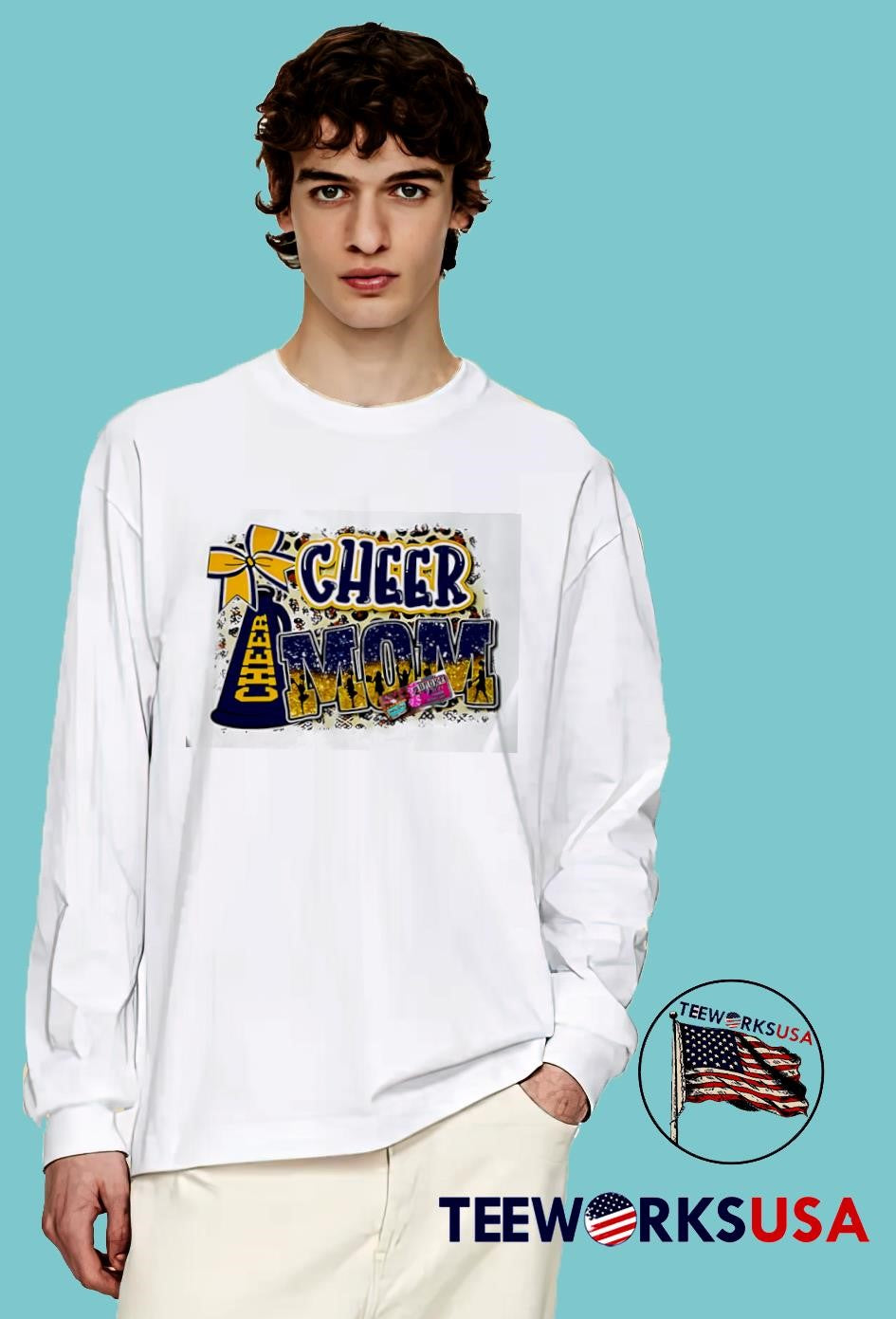 Cheer MOM 2 broke - Adult & Kids T-Shirts, Sweatshirts & Hoodies apparel design preview 4