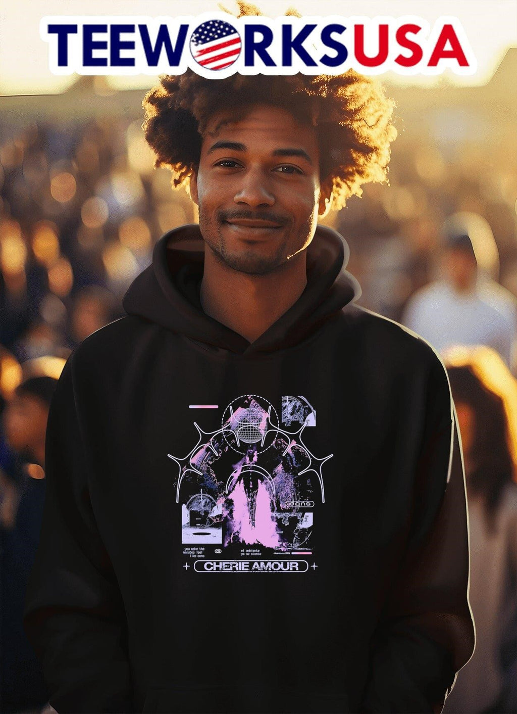 Cherie Amour you make the minutes feel like eons - Adult & Kids T-Shirts, Sweatshirts & Hoodies apparel design preview 2