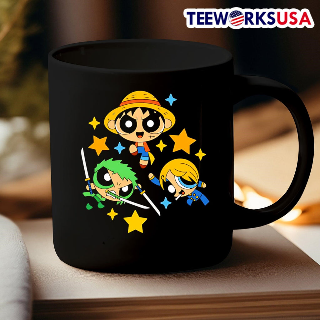 Chibi Pirates Luffy Zoro and Sanji One Piece - Adult & Kids T-Shirts, Sweatshirts & Hoodies apparel design preview 3