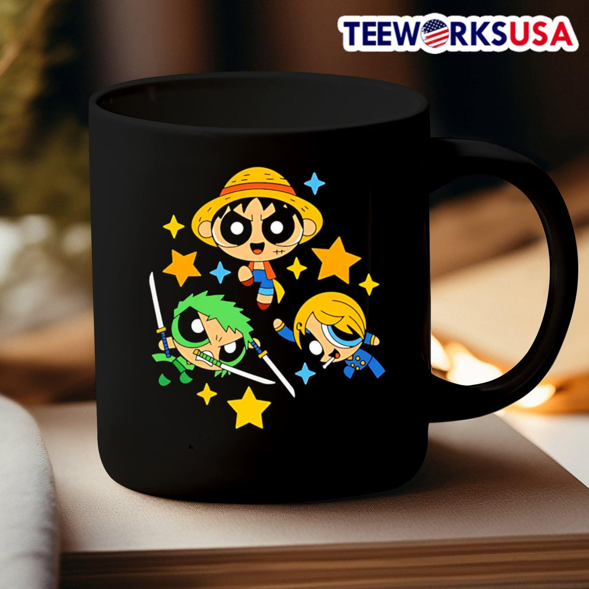 Chibi Pirates Luffy Zoro and Sanji One Piece - Adult & Kids T-Shirts, Sweatshirts & Hoodies apparel design preview 3