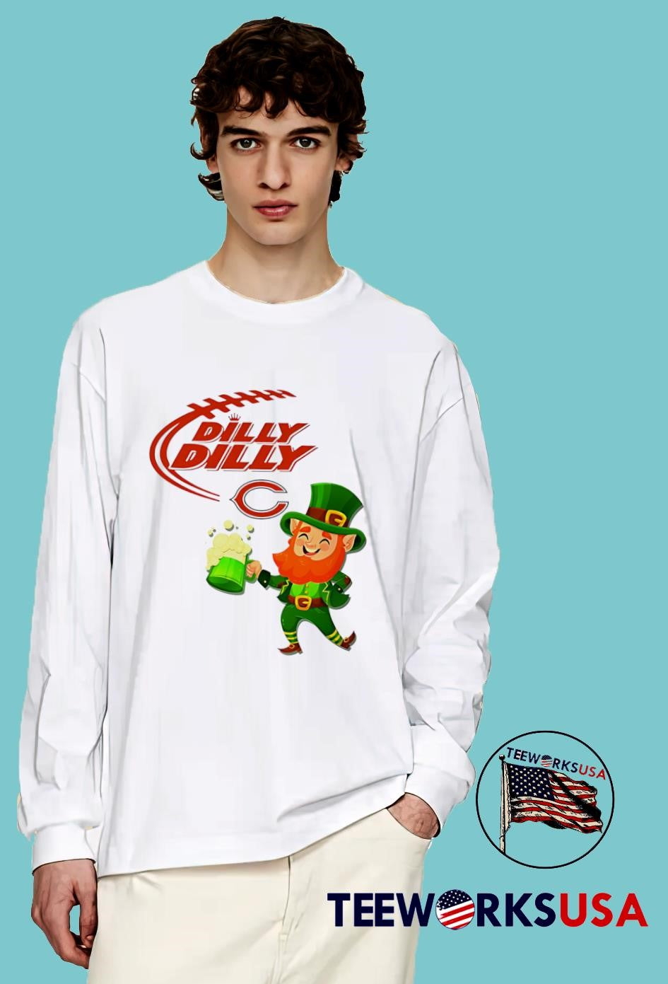 Chicago Bears Dilly Patrick Day 2025 - Adult & Kids T-Shirts, Sweatshirts & Hoodies apparel design preview 4